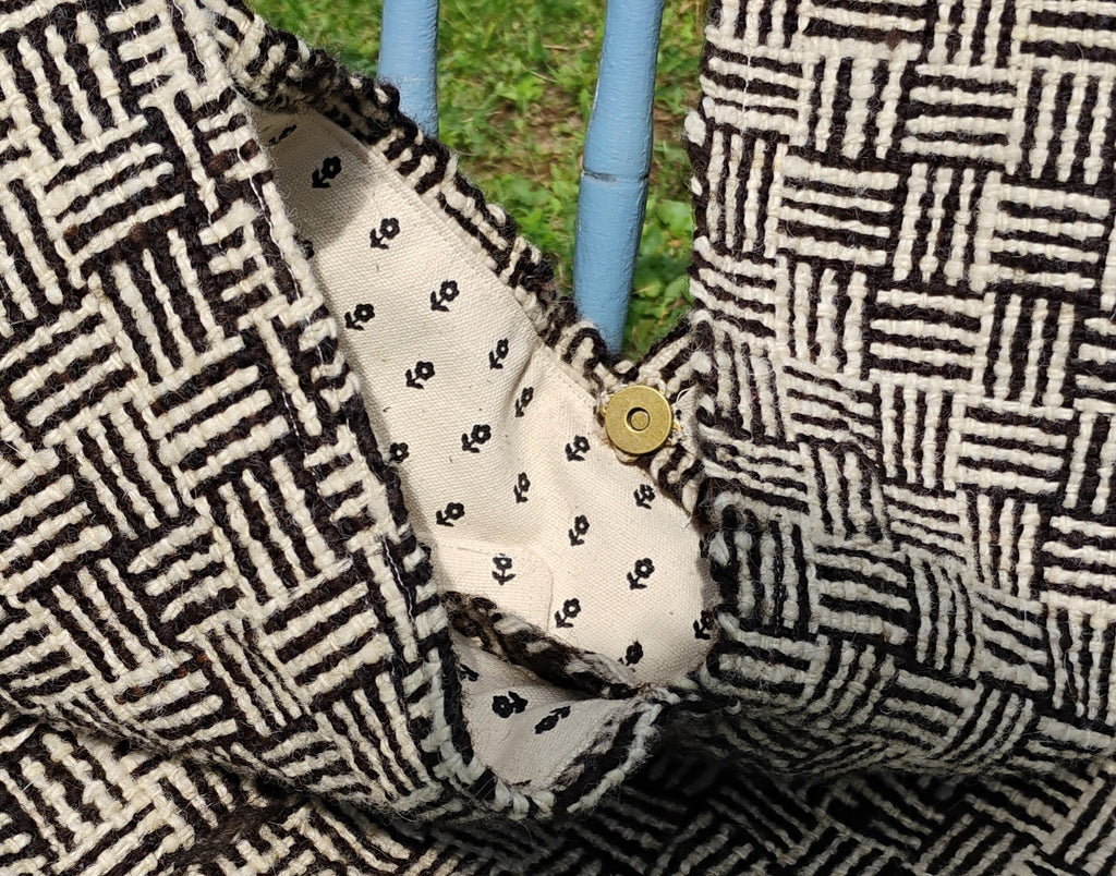 Hand Woven Wool Origami Handbag